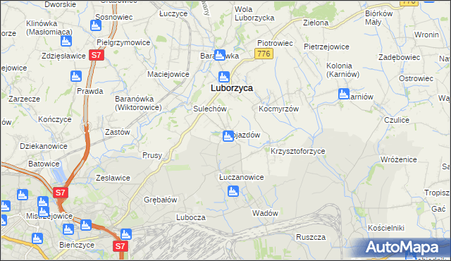 mapa Dojazdów, Dojazdów na mapie Targeo