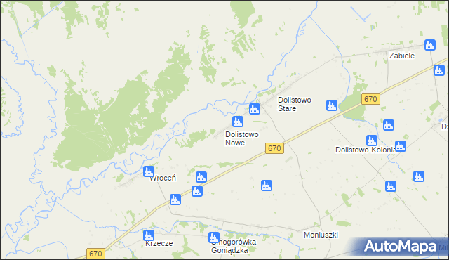 mapa Dolistowo Nowe, Dolistowo Nowe na mapie Targeo