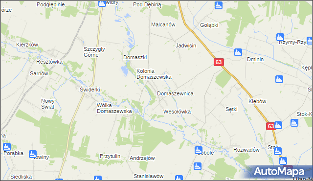 mapa Domaszewnica, Domaszewnica na mapie Targeo