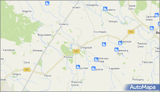 mapa Drogosze, Drogosze na mapie Targeo