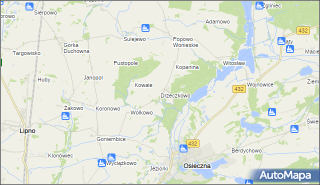 mapa Drzeczkowo, Drzeczkowo na mapie Targeo