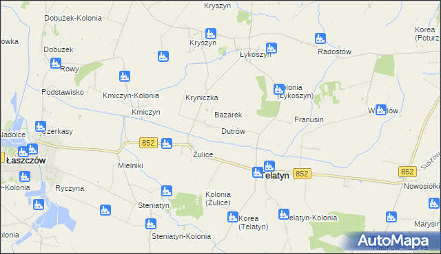 mapa Dutrów, Dutrów na mapie Targeo