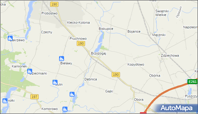 mapa Działyń gmina Kłecko, Działyń gmina Kłecko na mapie Targeo