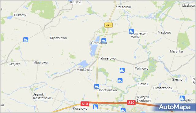 mapa Falmierowo, Falmierowo na mapie Targeo