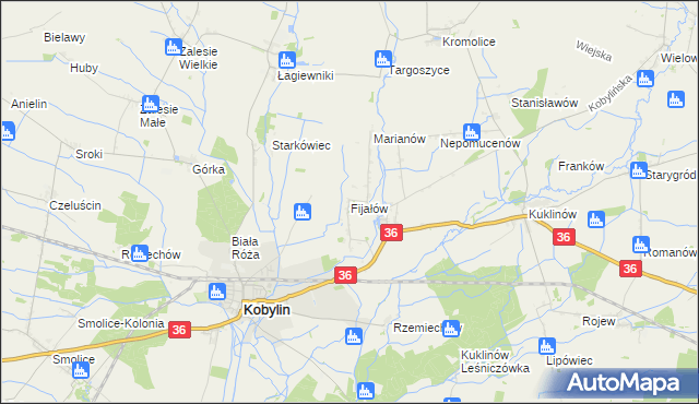 mapa Fijałów, Fijałów na mapie Targeo