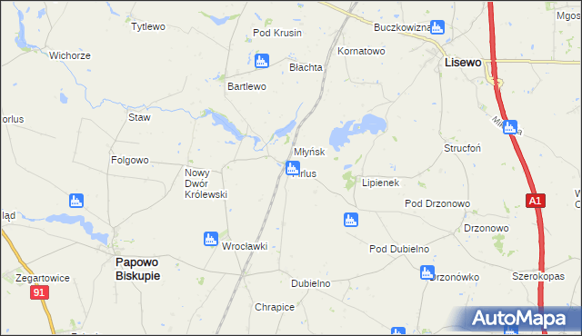 mapa Firlus, Firlus na mapie Targeo