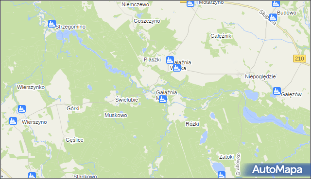 mapa Gałąźnia Mała, Gałąźnia Mała na mapie Targeo
