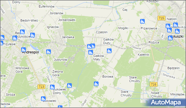 mapa Gałków Mały, Gałków Mały na mapie Targeo