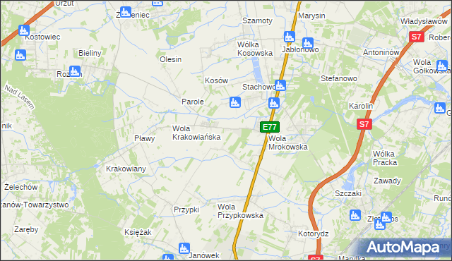 mapa Garbatka gmina Lesznowola, Garbatka gmina Lesznowola na mapie Targeo