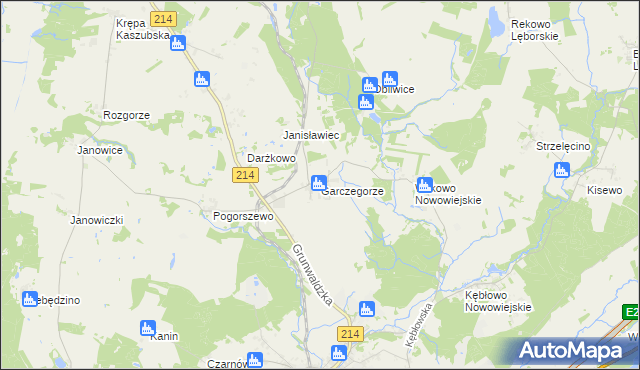mapa Garczegorze, Garczegorze na mapie Targeo
