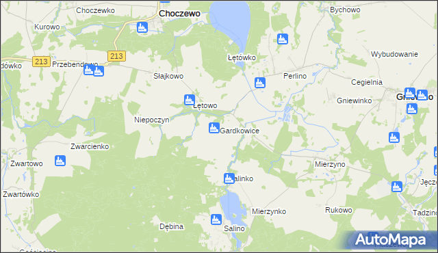 mapa Gardkowice, Gardkowice na mapie Targeo