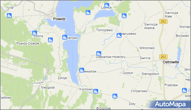 mapa Giewartów-Holendry, Giewartów-Holendry na mapie Targeo