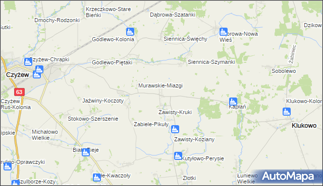 mapa Godlewo-Baćki, Godlewo-Baćki na mapie Targeo