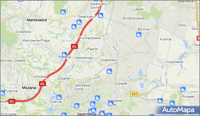 mapa Gogołowa, Gogołowa na mapie Targeo