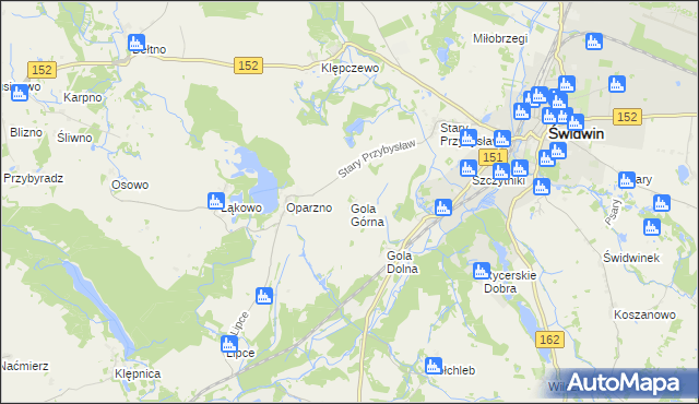 mapa Gola Górna, Gola Górna na mapie Targeo