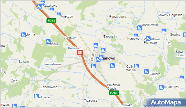 mapa Gołaszyn gmina Bojanowo, Gołaszyn gmina Bojanowo na mapie Targeo