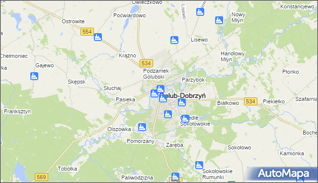mapa Golub-Dobrzyń, Golub-Dobrzyń na mapie Targeo