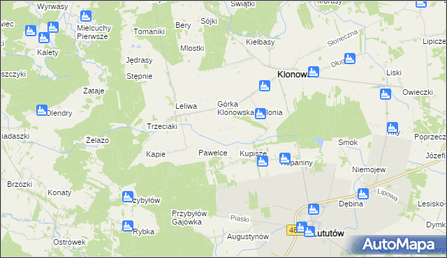 mapa Górka Klonowska, Górka Klonowska na mapie Targeo