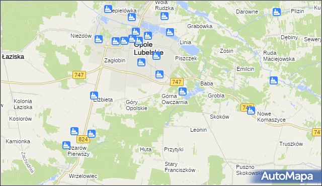 mapa Górna Owczarnia, Górna Owczarnia na mapie Targeo