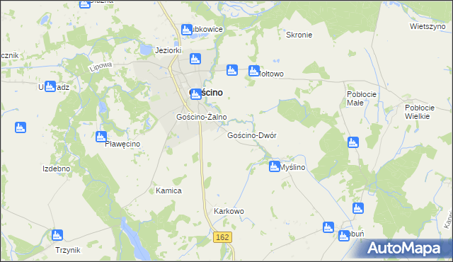 mapa Gościno-Dwór, Gościno-Dwór na mapie Targeo