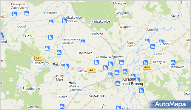mapa Grabów-Wójtostwo, Grabów-Wójtostwo na mapie Targeo