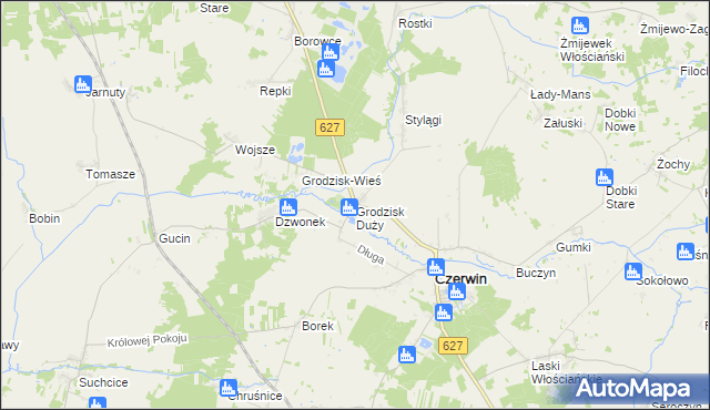 mapa Grodzisk Duży, Grodzisk Duży na mapie Targeo