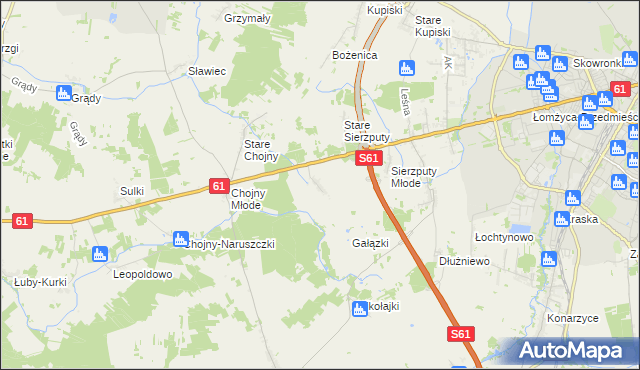 mapa Grzymały Szczepankowskie, Grzymały Szczepankowskie na mapie Targeo