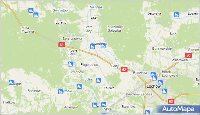 mapa Gwizdały, Gwizdały na mapie Targeo