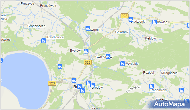 mapa Gwizdanów, Gwizdanów na mapie Targeo