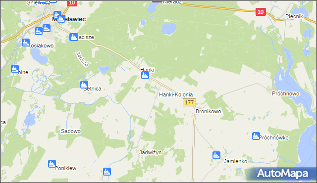 mapa Hanki-Kolonia, Hanki-Kolonia na mapie Targeo