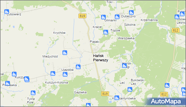 mapa Hańsk Pierwszy, Hańsk Pierwszy na mapie Targeo
