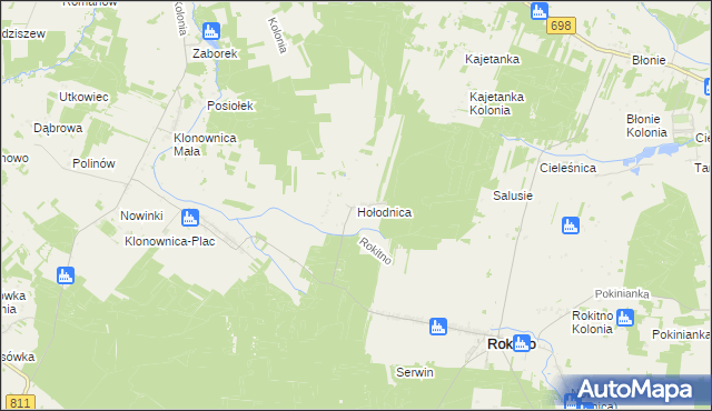 mapa Hołodnica, Hołodnica na mapie Targeo