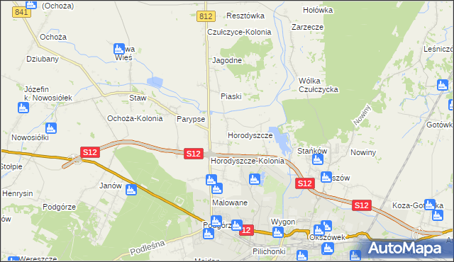 mapa Horodyszcze gmina Chełm, Horodyszcze gmina Chełm na mapie Targeo