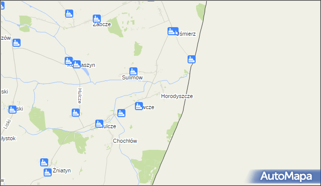 mapa Horodyszcze gmina Dołhobyczów, Horodyszcze gmina Dołhobyczów na mapie Targeo