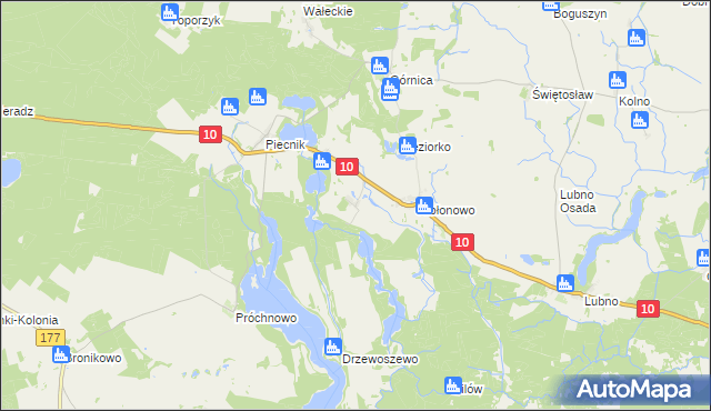 mapa Jabłonkowo, Jabłonkowo na mapie Targeo