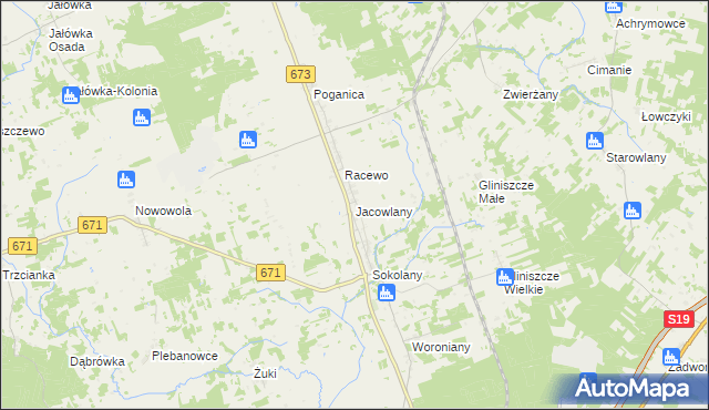 mapa Jacowlany, Jacowlany na mapie Targeo