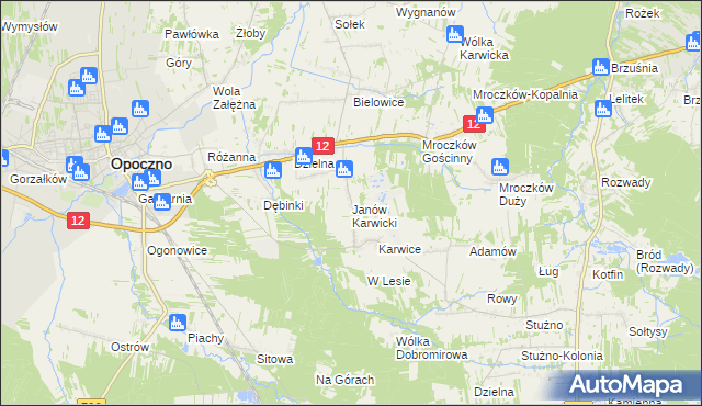 mapa Janów Karwicki, Janów Karwicki na mapie Targeo