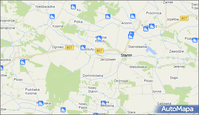 mapa Jarczówek, Jarczówek na mapie Targeo