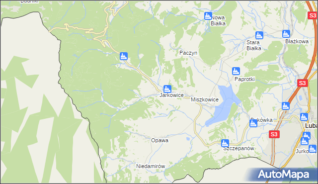 mapa Jarkowice, Jarkowice na mapie Targeo