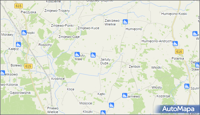 mapa Jarluty Duże, Jarluty Duże na mapie Targeo