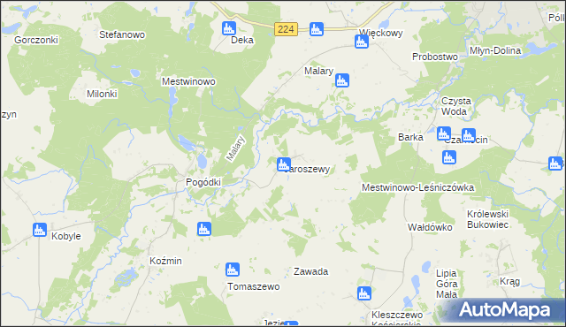 mapa Jaroszewy, Jaroszewy na mapie Targeo