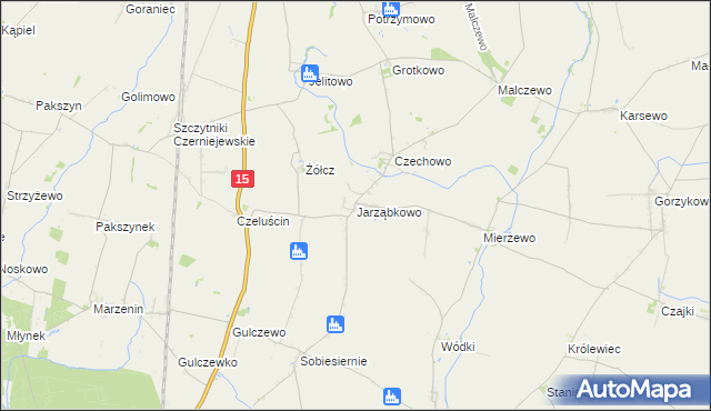 mapa Jarząbkowo, Jarząbkowo na mapie Targeo