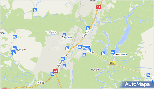mapa Jastrowie, Jastrowie na mapie Targeo