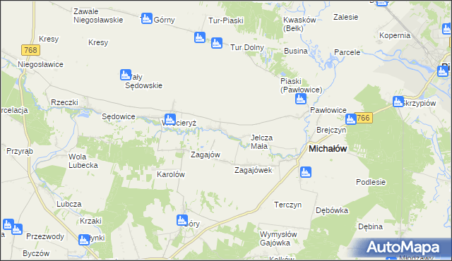 mapa Jelcza Wielka, Jelcza Wielka na mapie Targeo