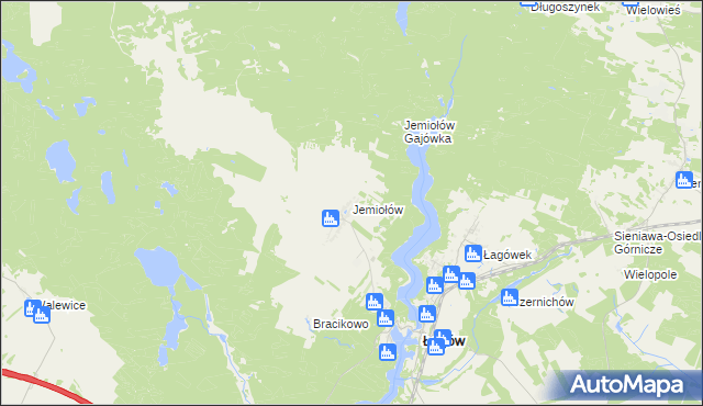 mapa Jemiołów, Jemiołów na mapie Targeo