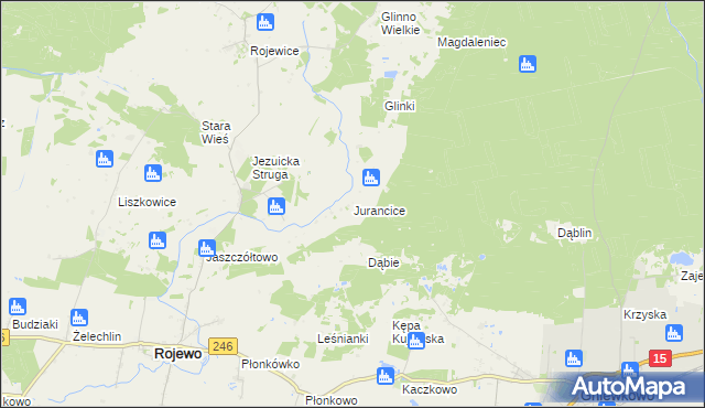 mapa Jurancice, Jurancice na mapie Targeo