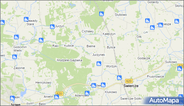 mapa Jurzynek, Jurzynek na mapie Targeo