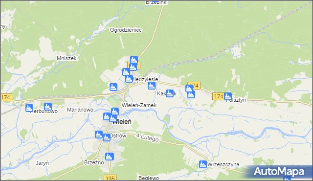 mapa Kałądek, Kałądek na mapie Targeo
