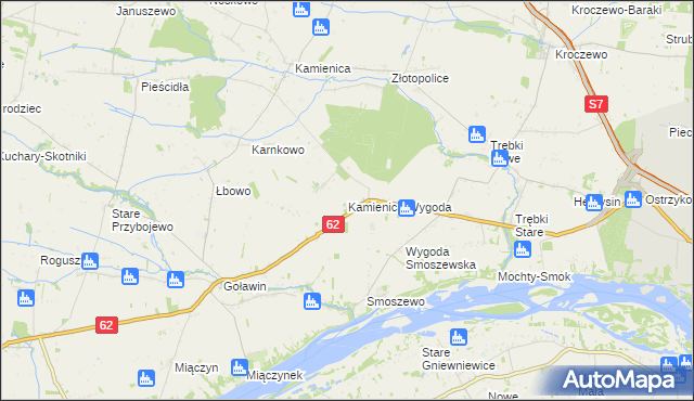 mapa Kamienica-Wygoda, Kamienica-Wygoda na mapie Targeo