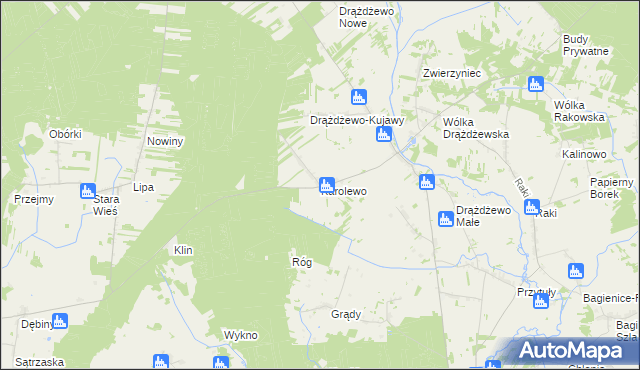mapa Karolewo gmina Krasnosielc, Karolewo gmina Krasnosielc na mapie Targeo